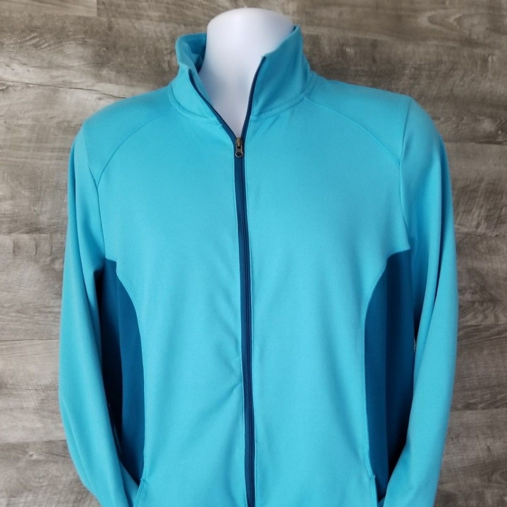 Champion Women's Blue Long Full Zipper Jacket XL